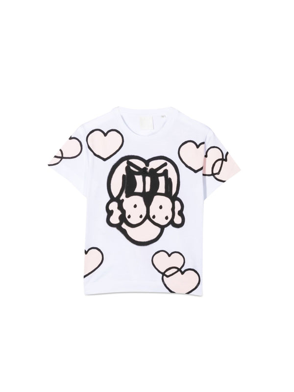 T-Shirt Hearts White Cotton T-shirts