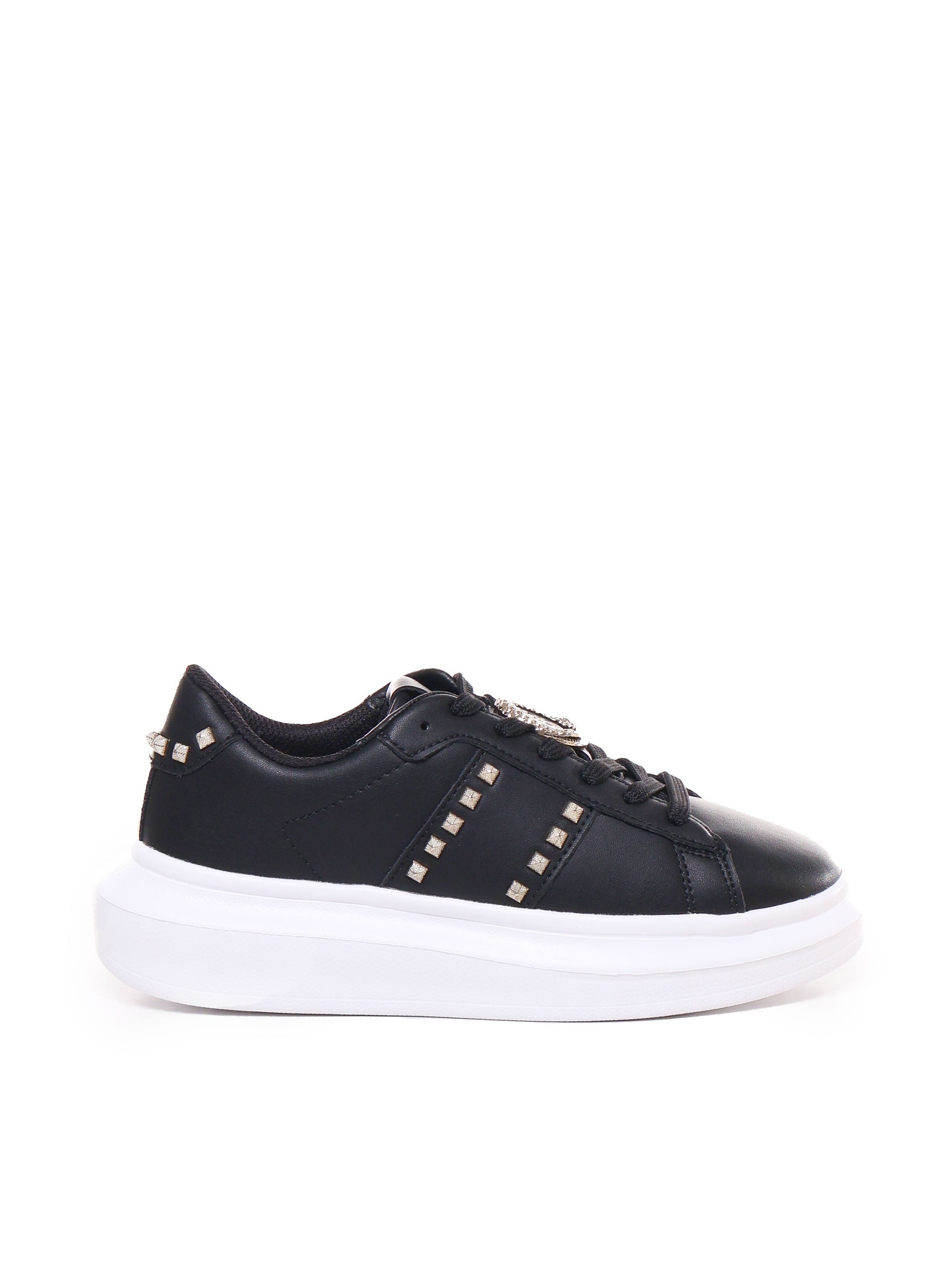 Just Cavalli Flat Shoes Black Tessuto 1:bovino Pu -