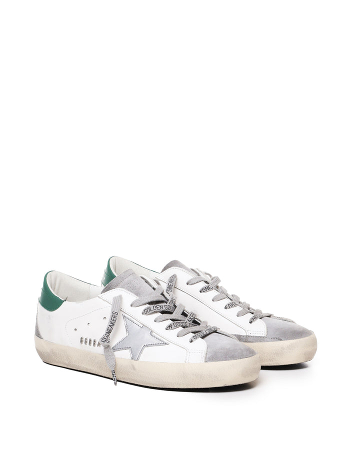 Golden Goose Sneakers White, Green, Silver Cowleather
