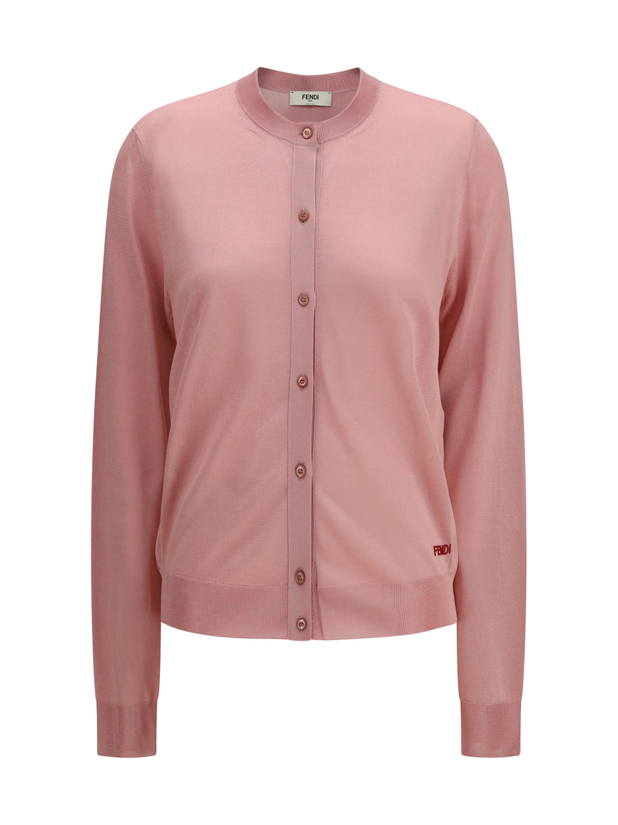 Fendi 98% Viscose cardigan in pink