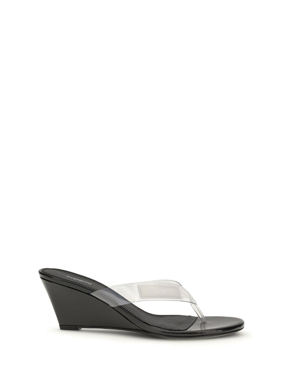 Coperni 100% PVC wedge sandal in clear
