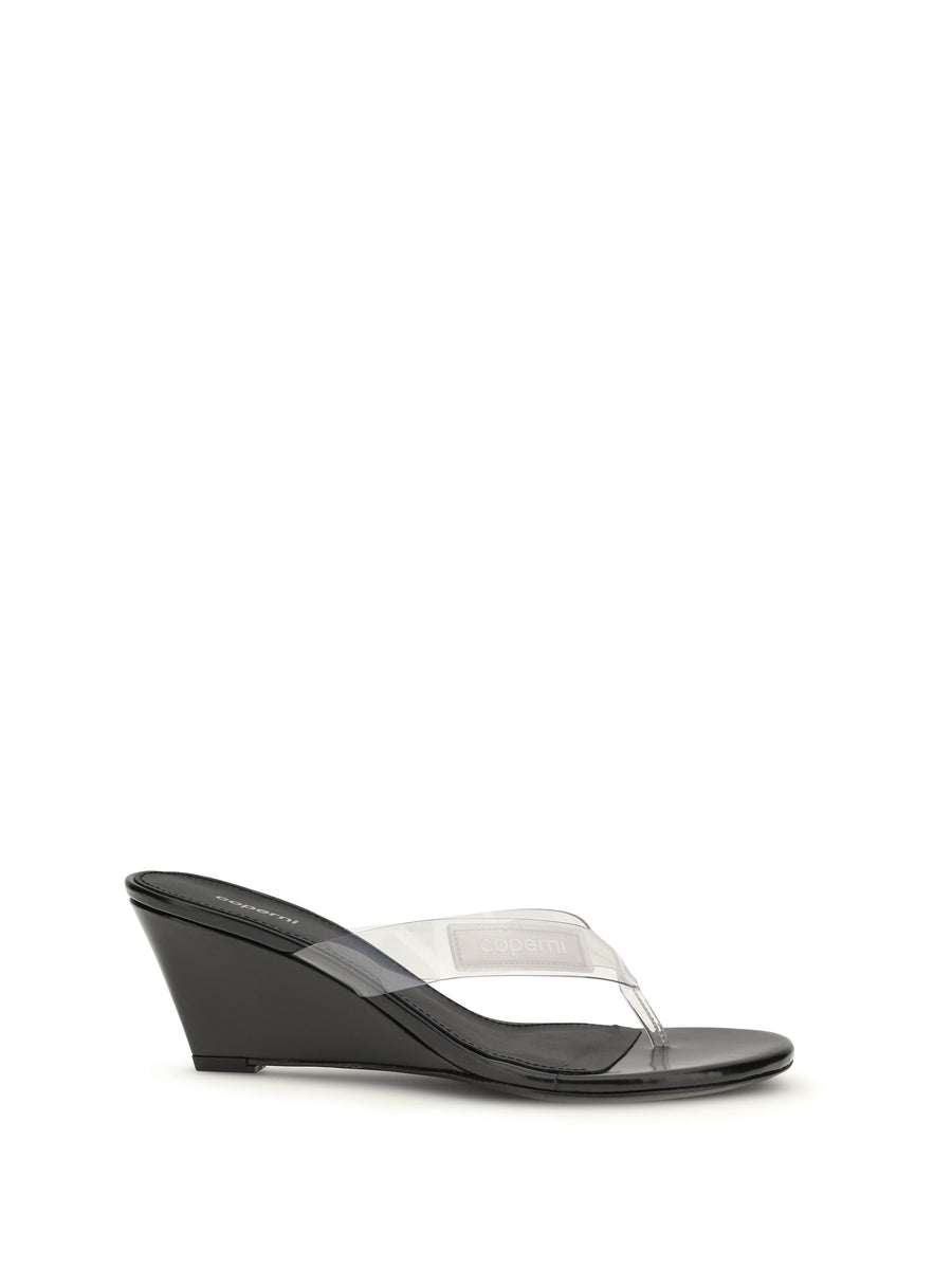 Coperni 100% PVC wedge sandal in clear
