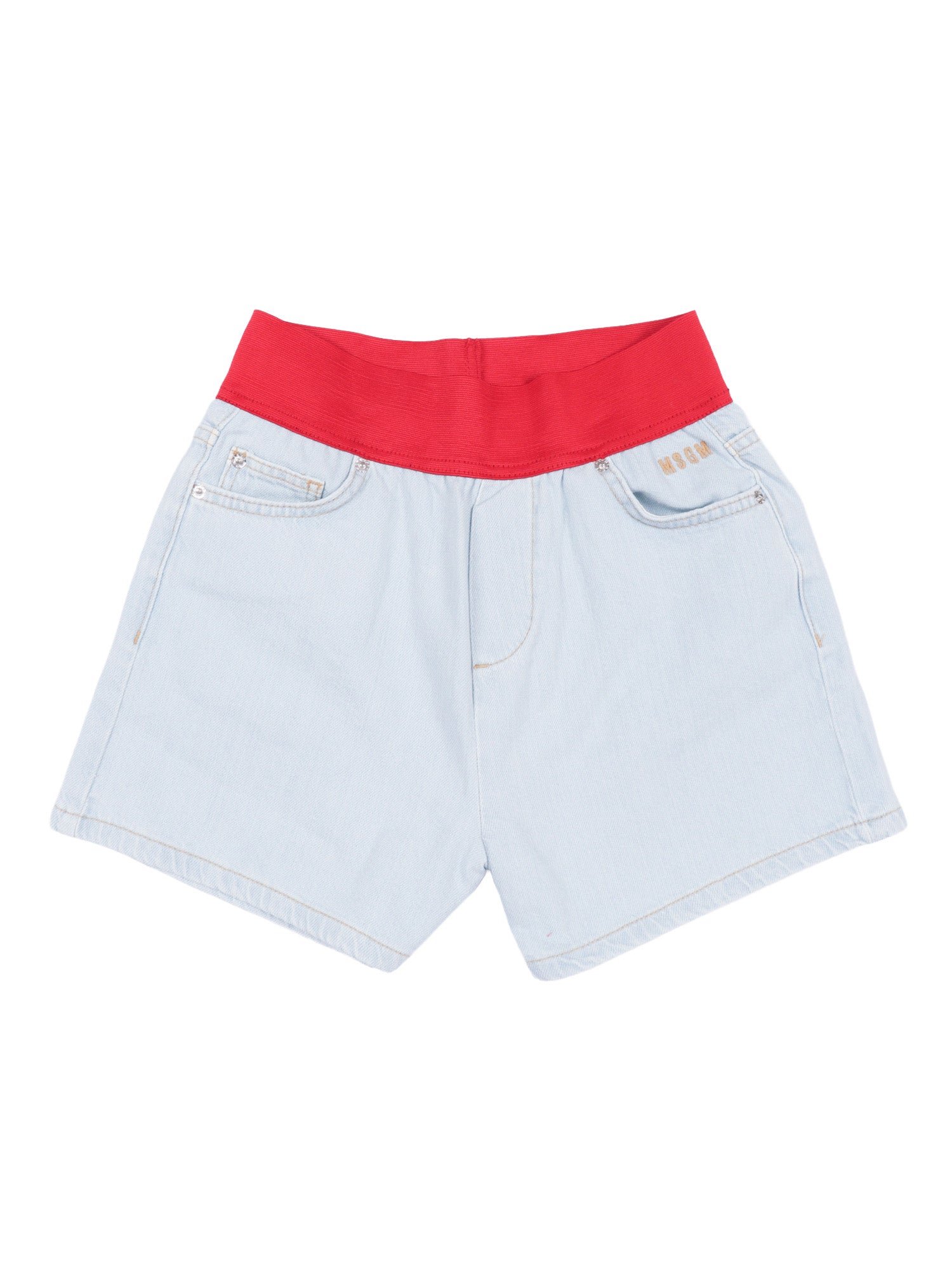 DENIM SHORTS GIRL Blue Cotton Bermuda