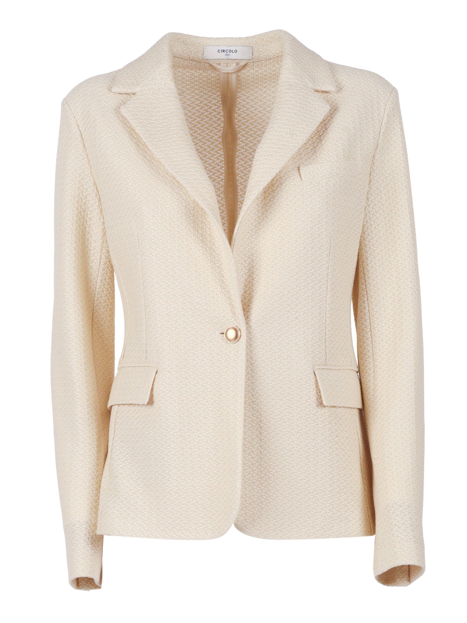 Slim Fit Cotone Beige Cotton� Jacket