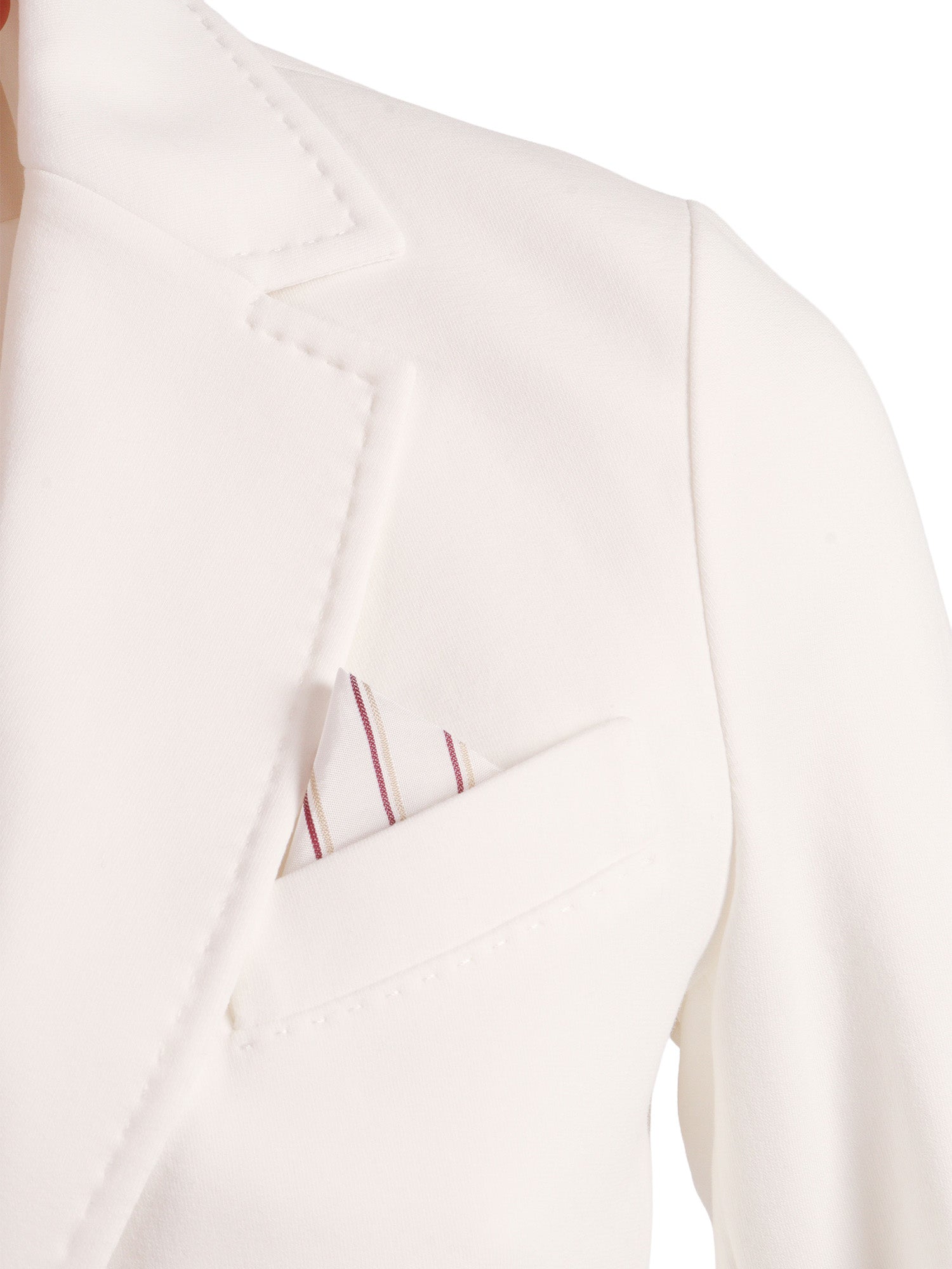 SLIM FIT FLEECE White Cotton Elastane Jacket