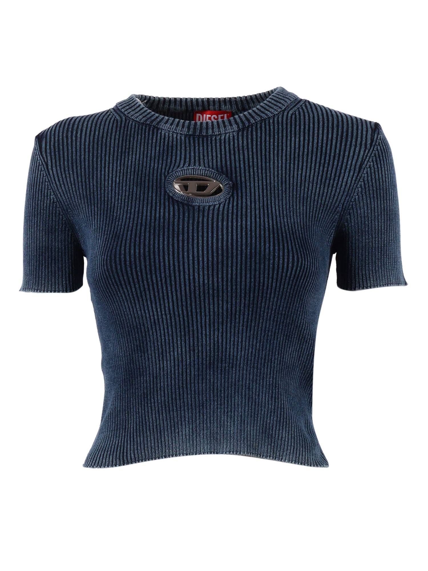 Knitwear Tops Blue Cotton Top