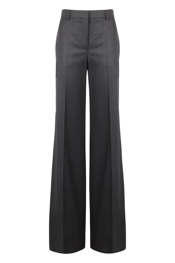 Trousers Flared Wool Ash Grey Wide-leg