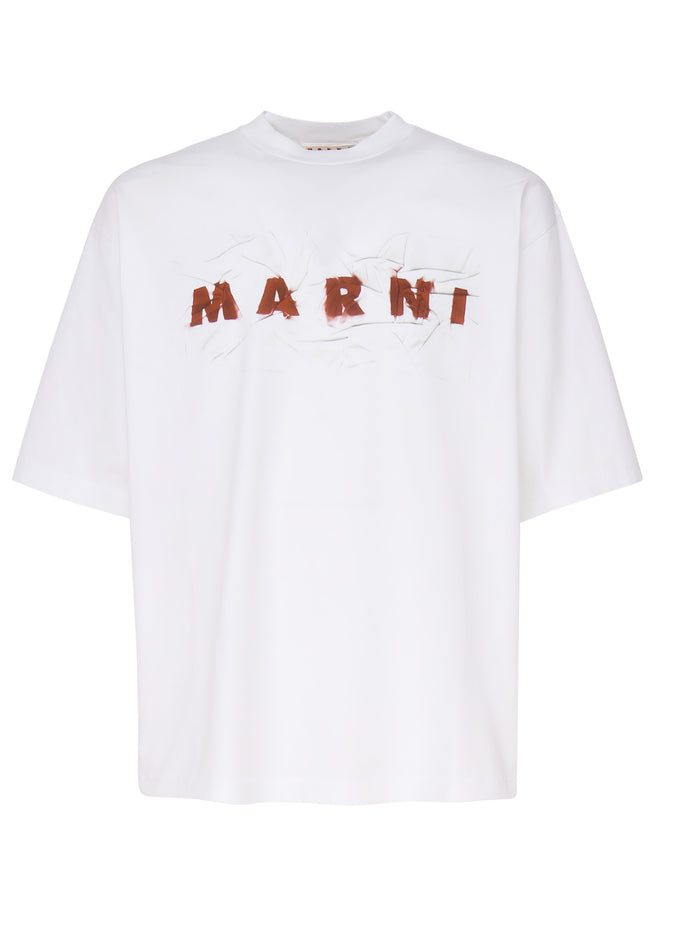 Marni T-Shirts And Polos Lily White Primary Fabric: Cotton Knit