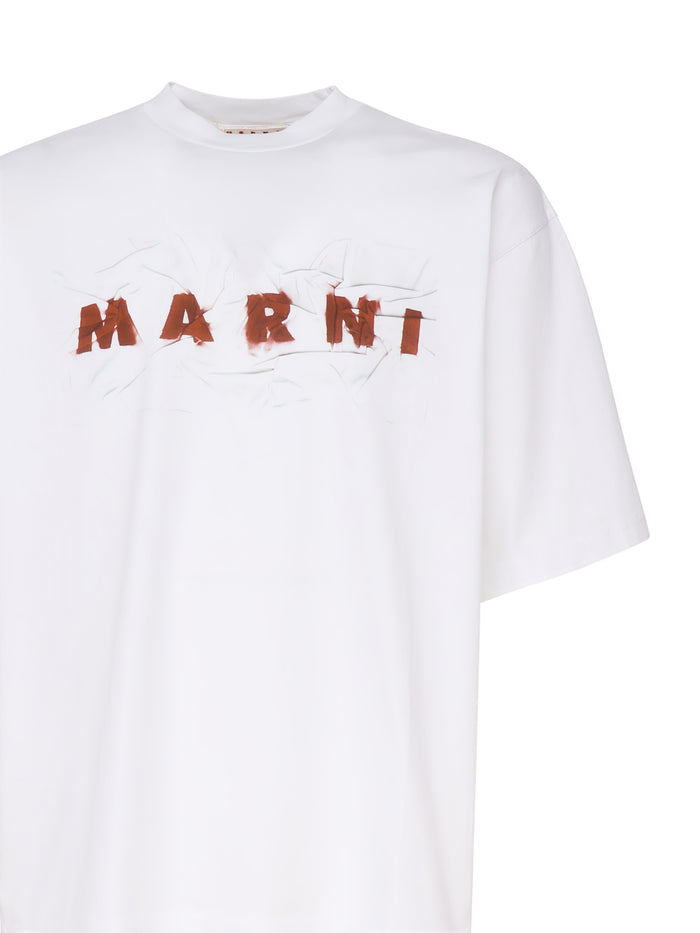 Marni T-Shirts And Polos Lily White Primary Fabric: Cotton Knit