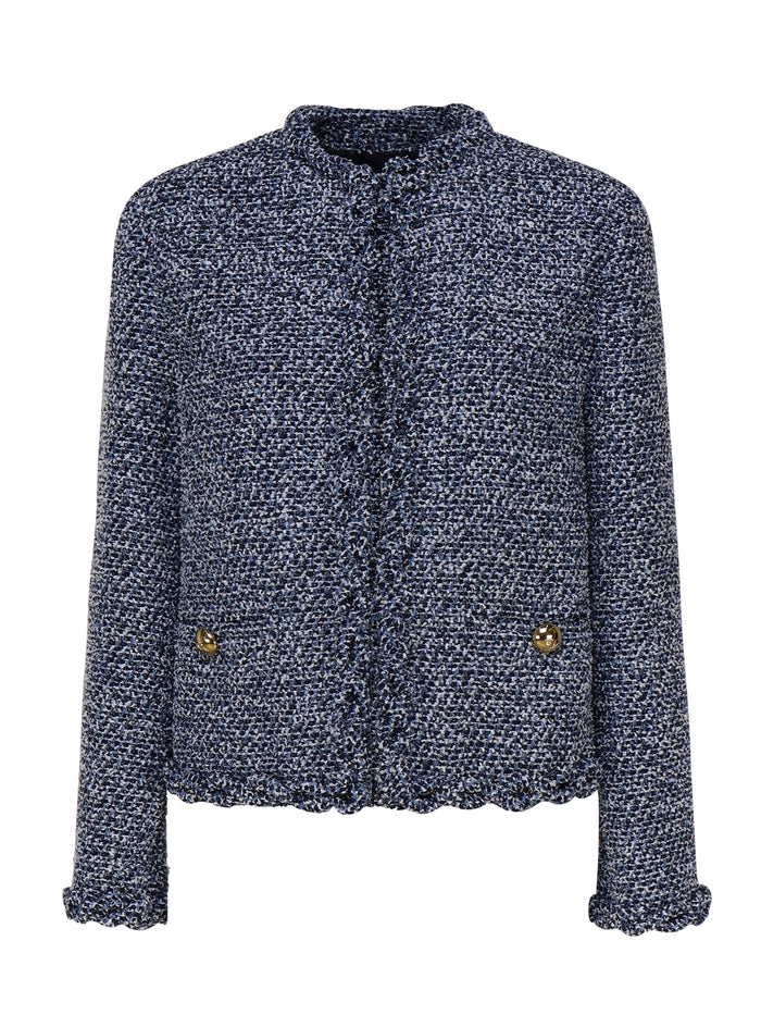 Valentino Garavani Jackets Blue Cotton Blended