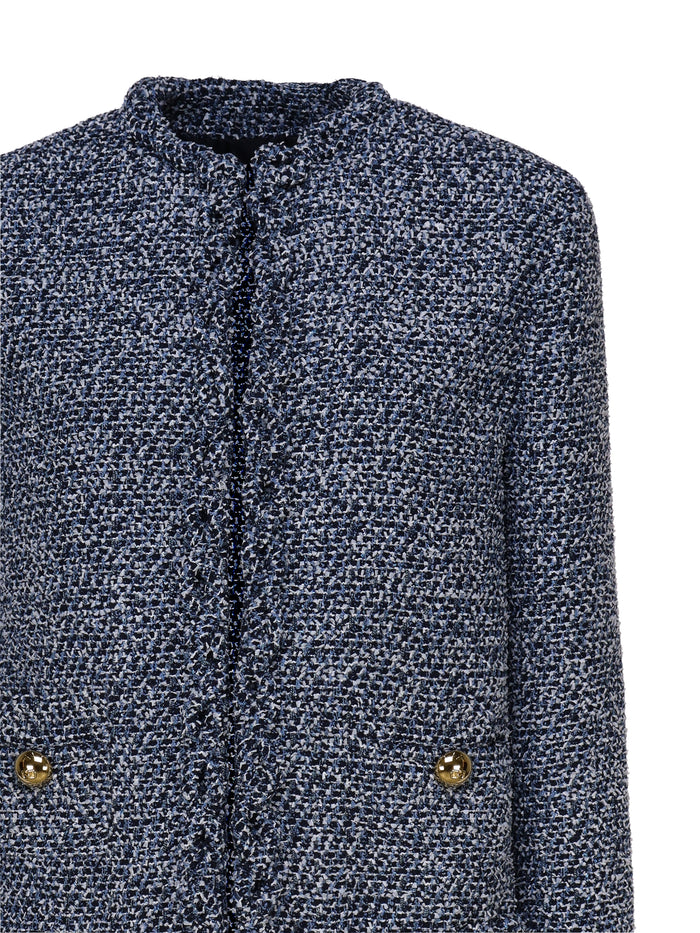 Valentino Garavani Jackets Blue Cotton Blended