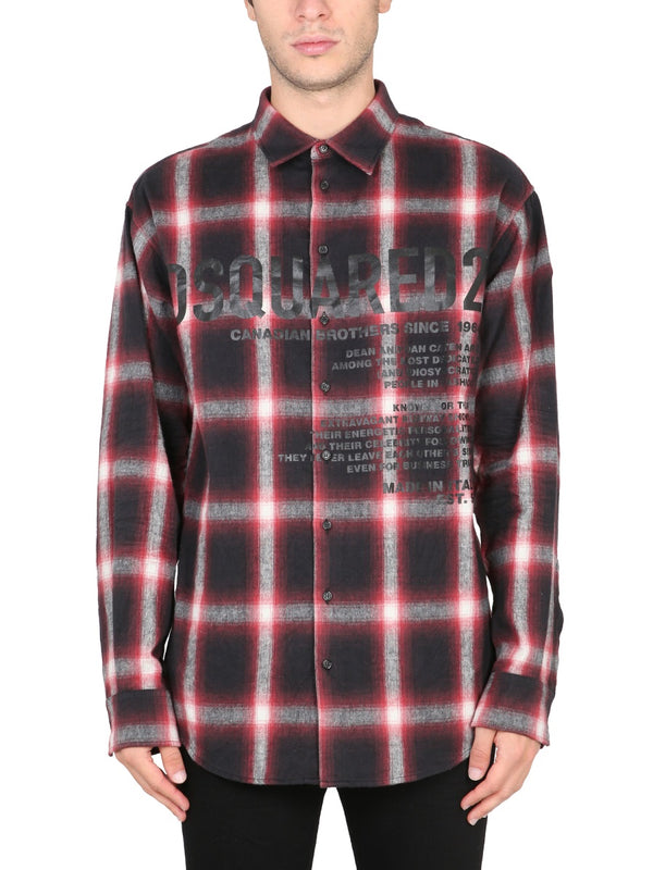 Logo Print Shirt Multicolour Cotton