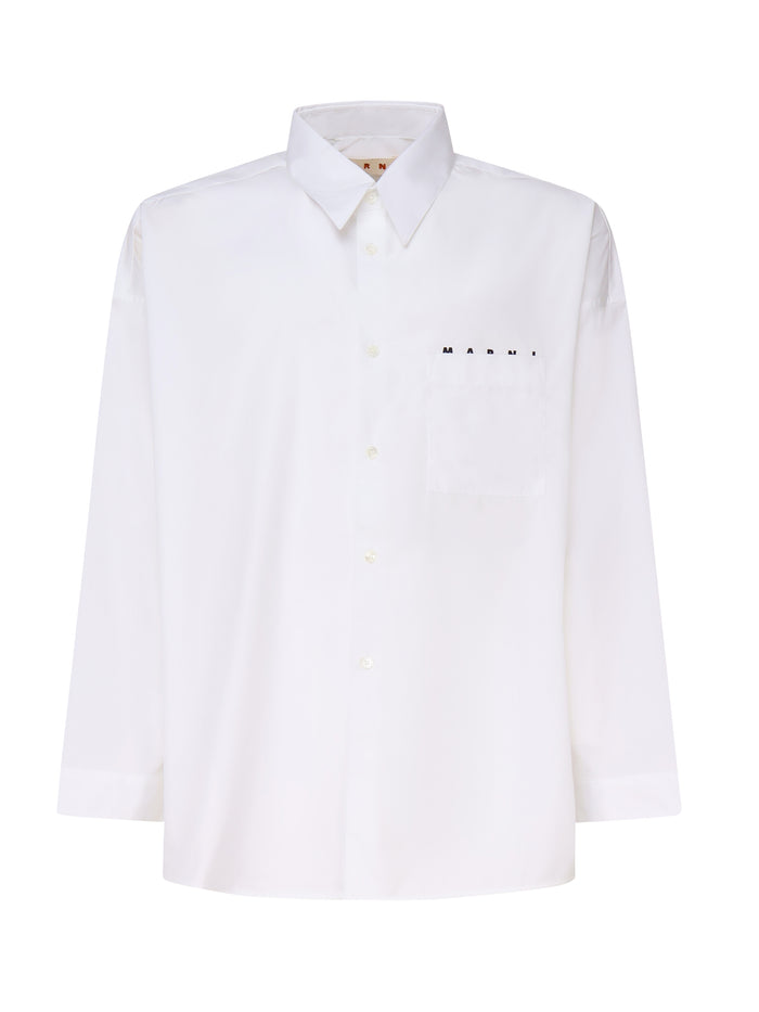 Marni Shirts Lily White Primary Fabric: Cotton Woven