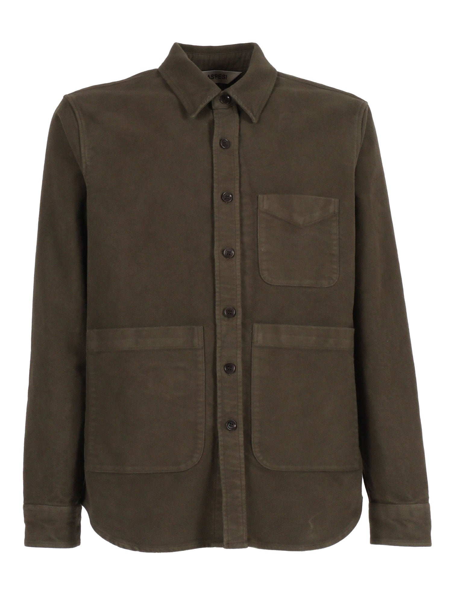 Man Shirt Green Cotton