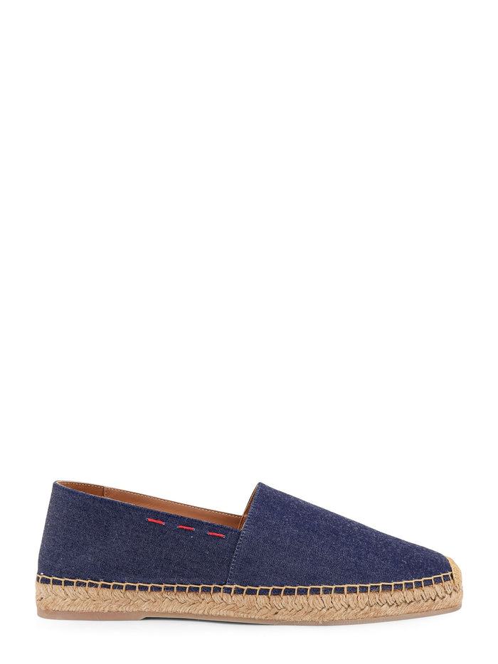 Kiton Ciro Paone Flat Shoes Blue Denim