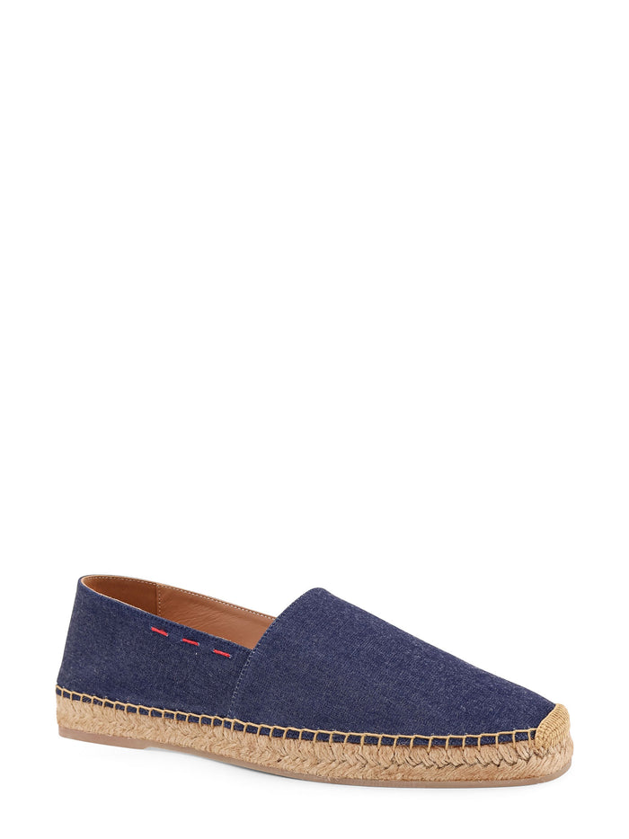 Kiton Ciro Paone Flat Shoes Blue Denim