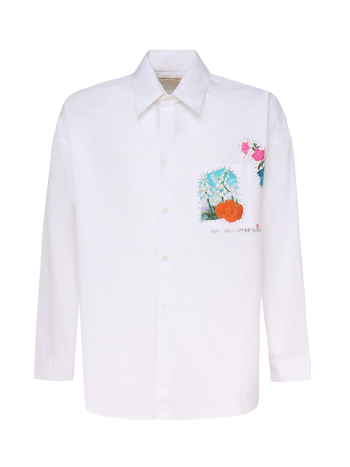 Marni Shirts Lily White Primary Fabric: Cotton Woven