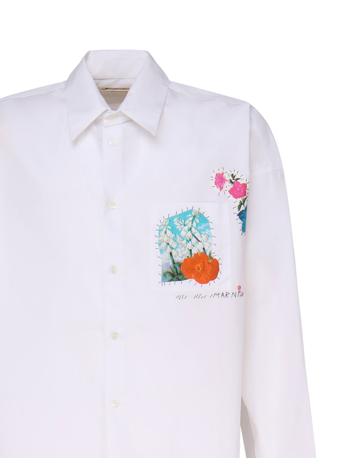 Marni Shirts Lily White Primary Fabric: Cotton Woven
