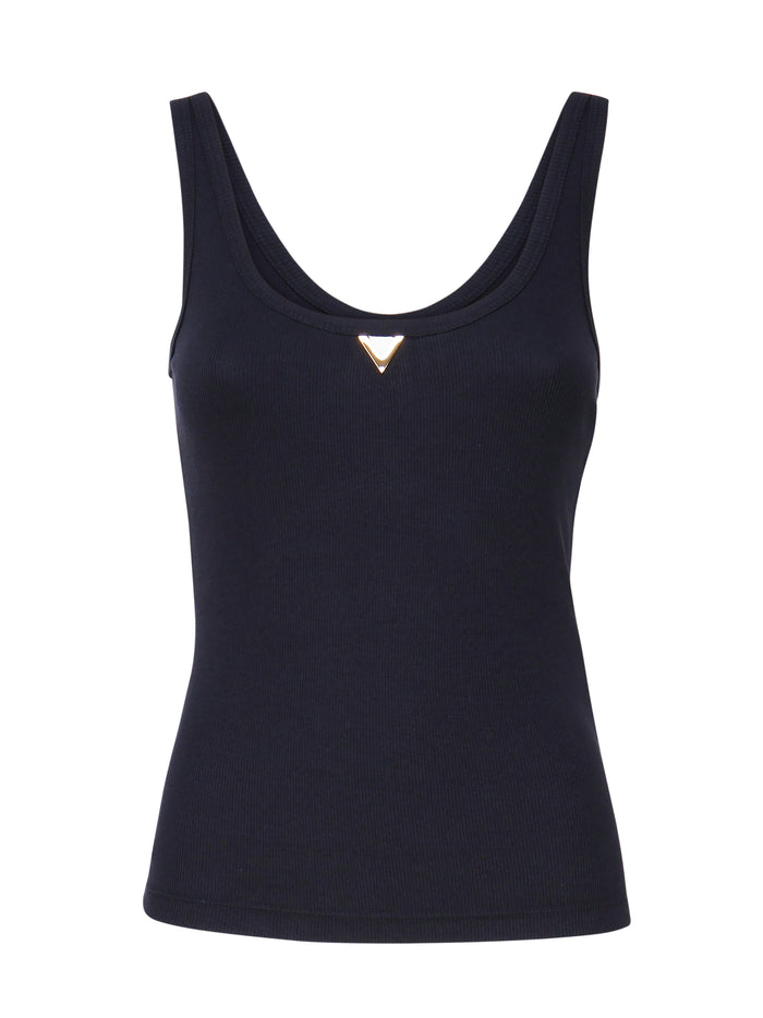 Valentino Garavani Top Black Cotton Elastane