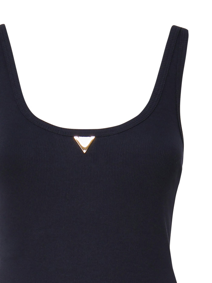 Valentino Garavani Top Black Cotton Elastane