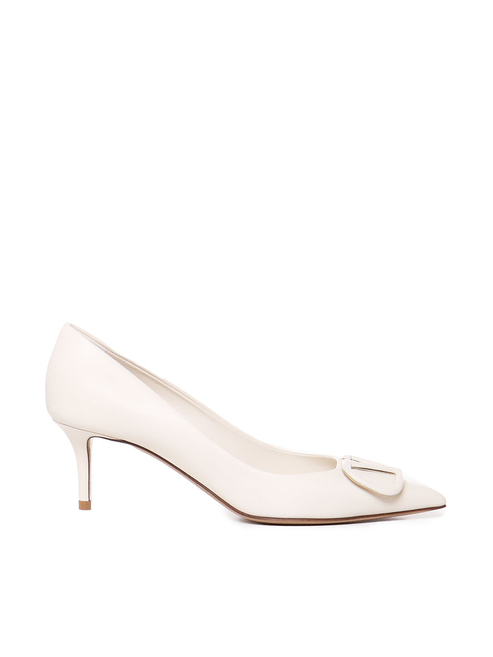 Valentino Garavani With Heel Light Ivory Calfskin