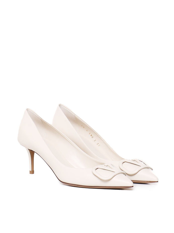 Valentino Garavani With Heel Light Ivory Calfskin