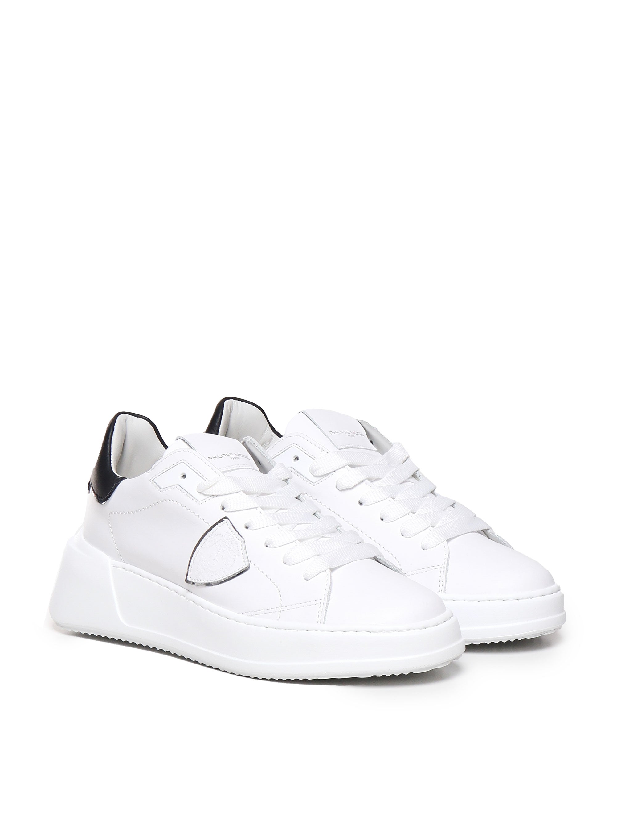 Philippe Model Sneakers Veau_blanc Noir Calfskin