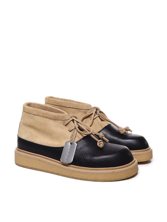 Marni Boots Black Sand Calfskin