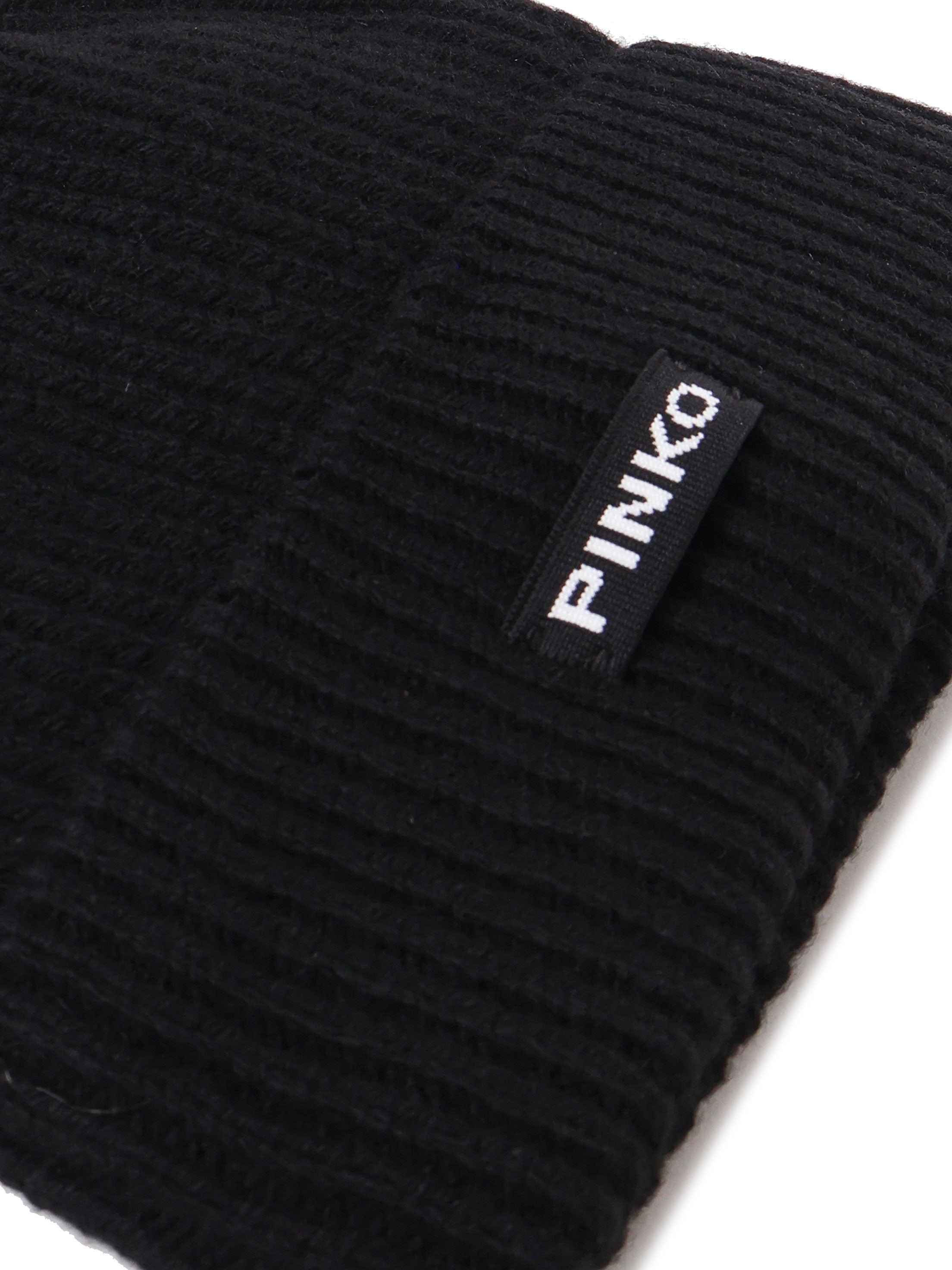 Pinko Hats Black Wool