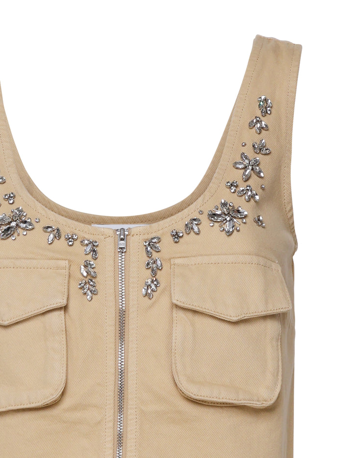 Self-Portrait Top Beige