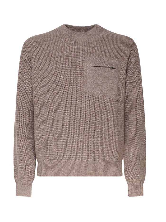 Zegna Sweaters Beige Wool