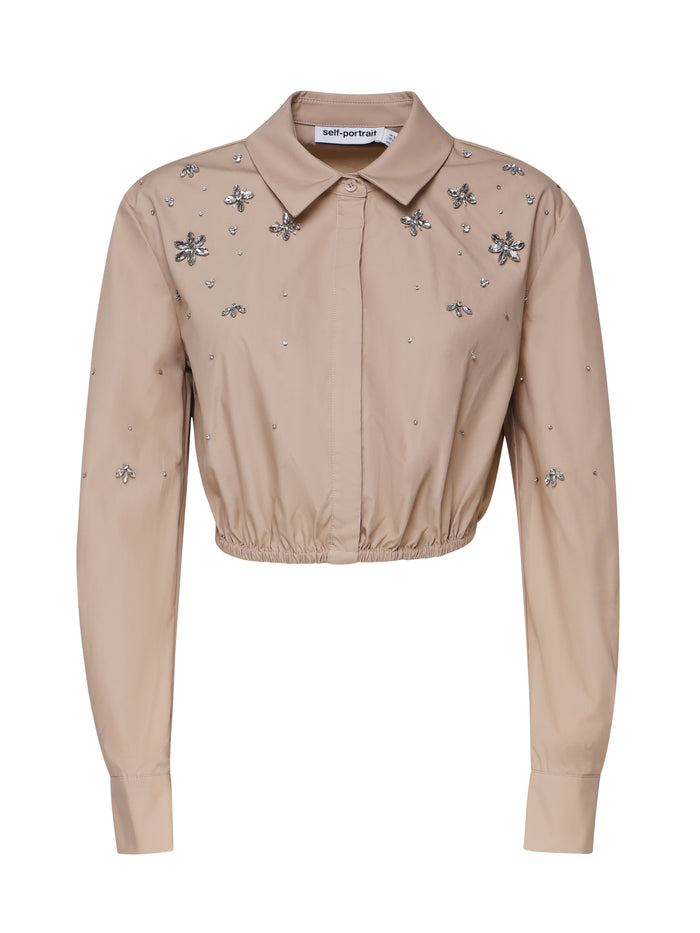 Self-Portrait Shirts Beige Main: Co Lining