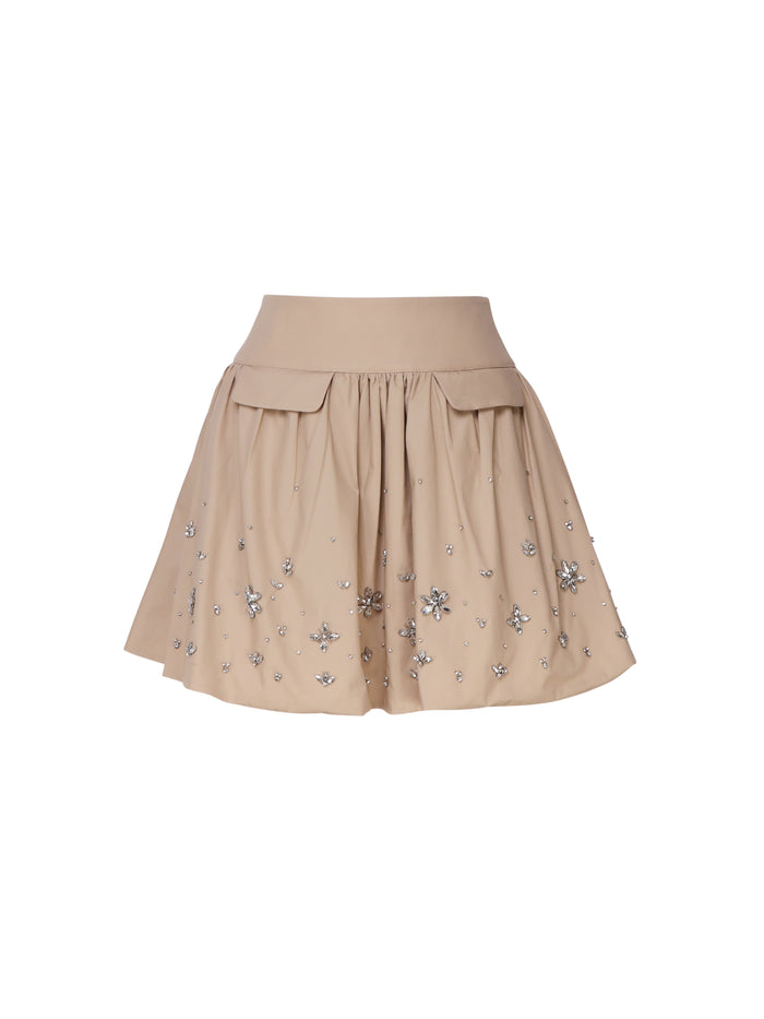 Self-Portrait Shorts Beige