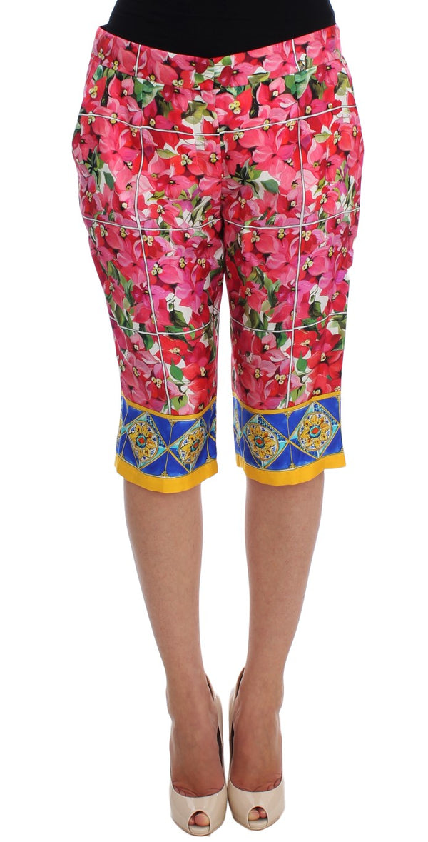 Dolce & Gabbana 100% Silk capri shorts in pink