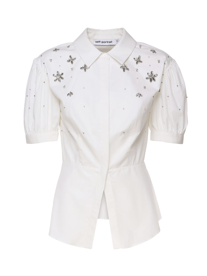 Self-Portrait Shirts White Main: Co Lining
