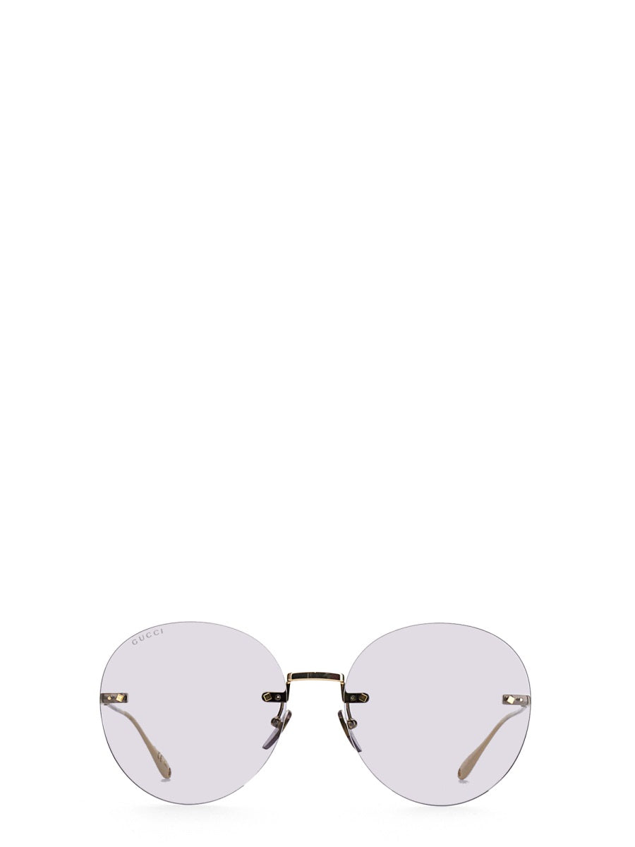 Sunglasses With Flower Pendants Gold