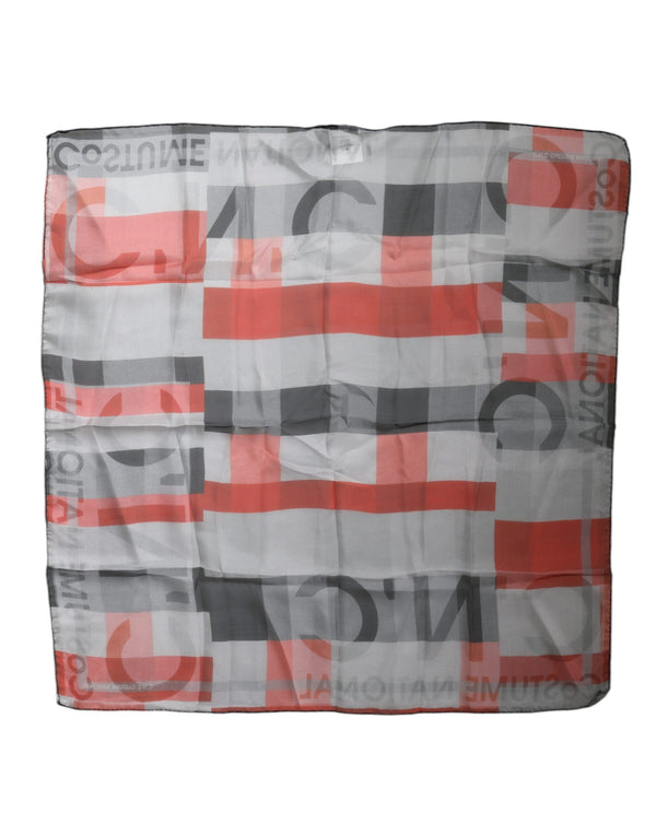 Costume National 100% Silk scarf in gray