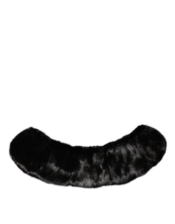 Dolce & Gabbana 100% Mink Fur shawl in black