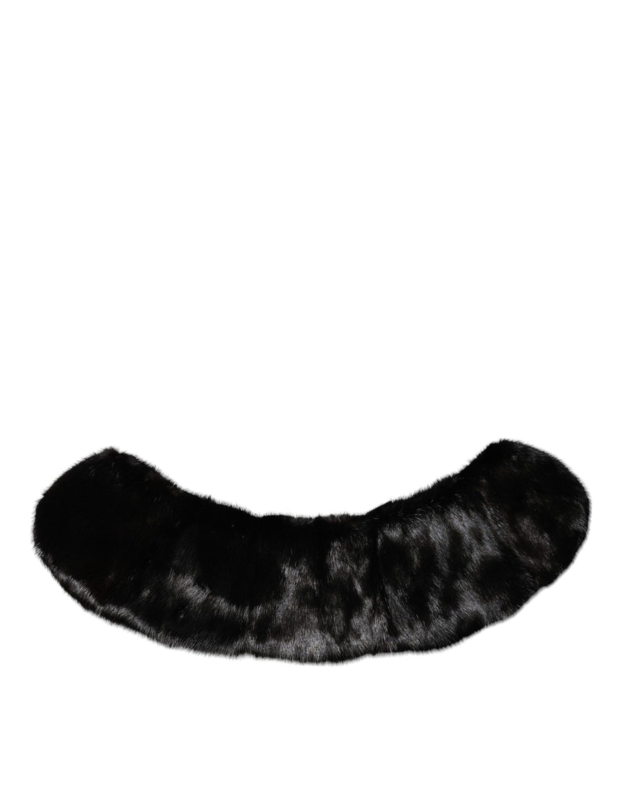 Dolce & Gabbana 100% Mink Fur shawl in black