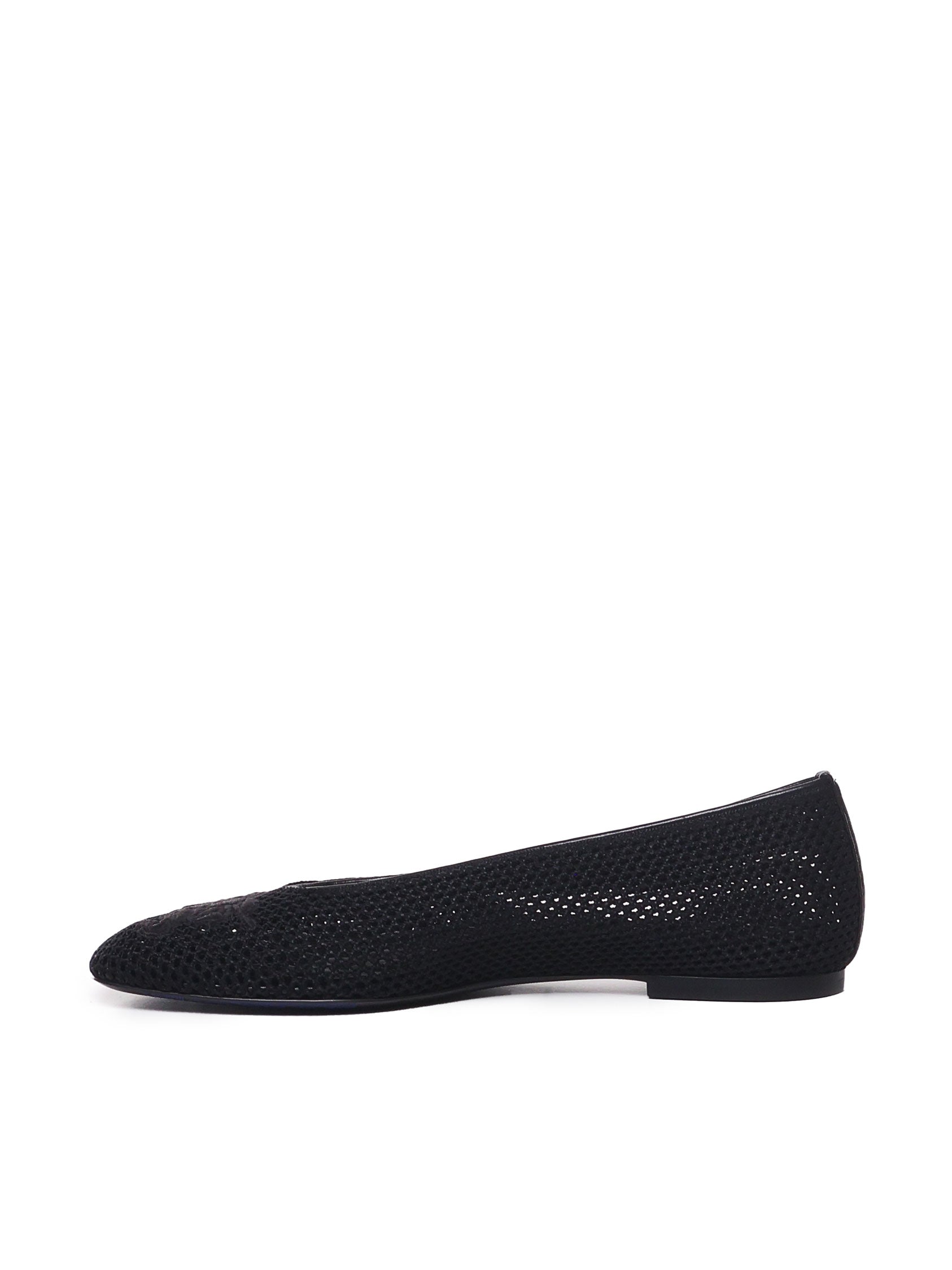 Burberry Flat Shoes Black Mesh