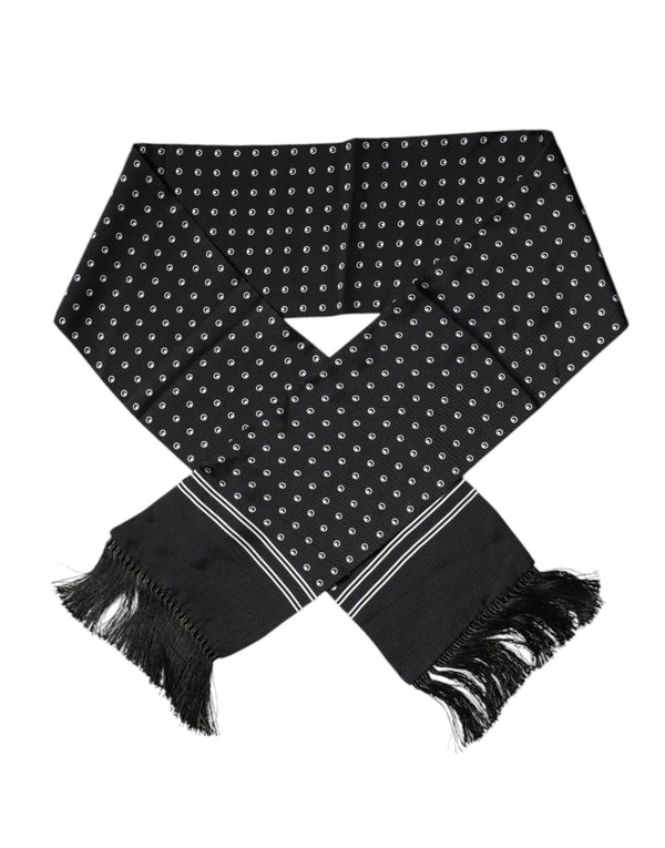 Dolce & Gabbana 100% Silk scarf in black