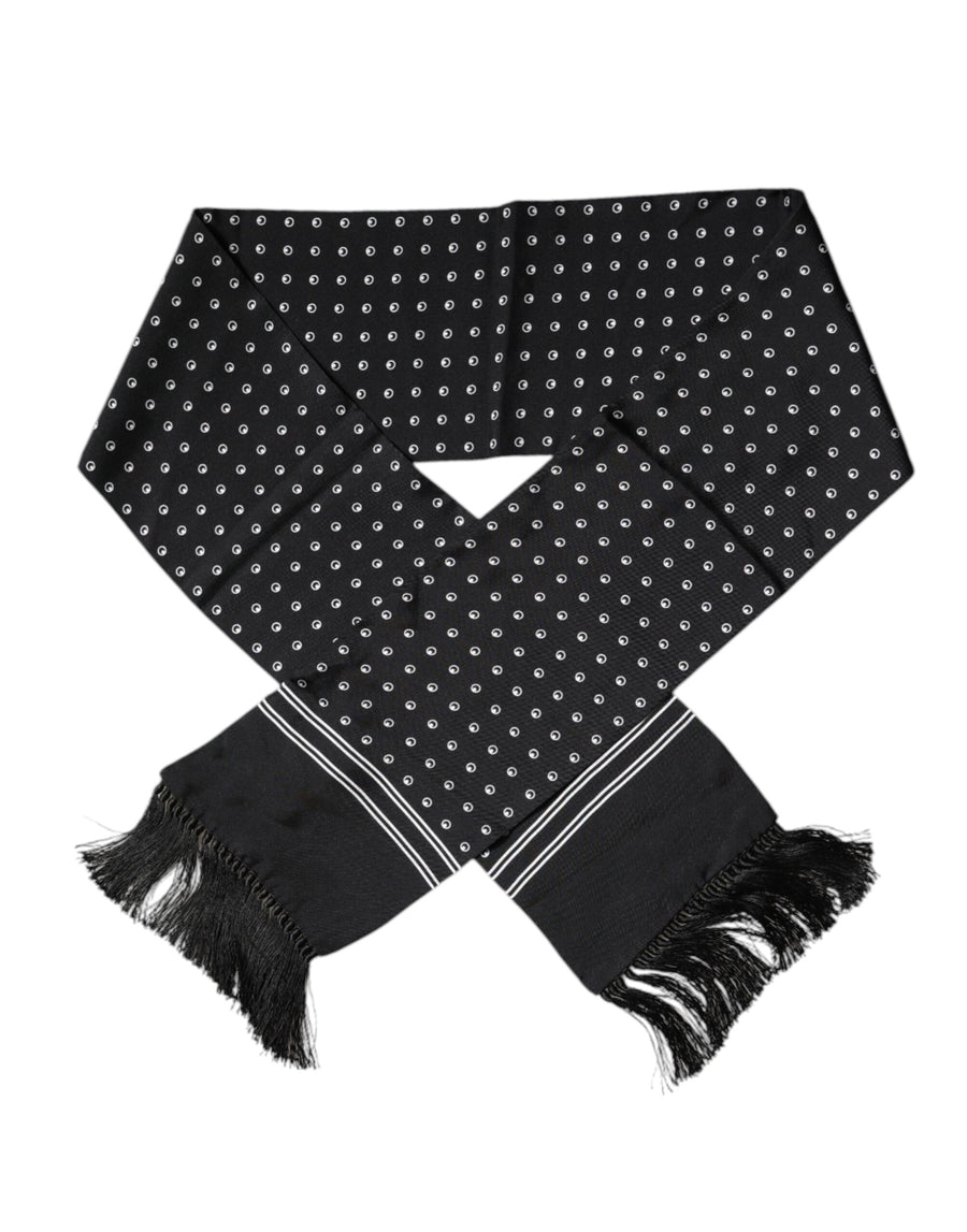 Dolce & Gabbana 100% Silk scarf in black