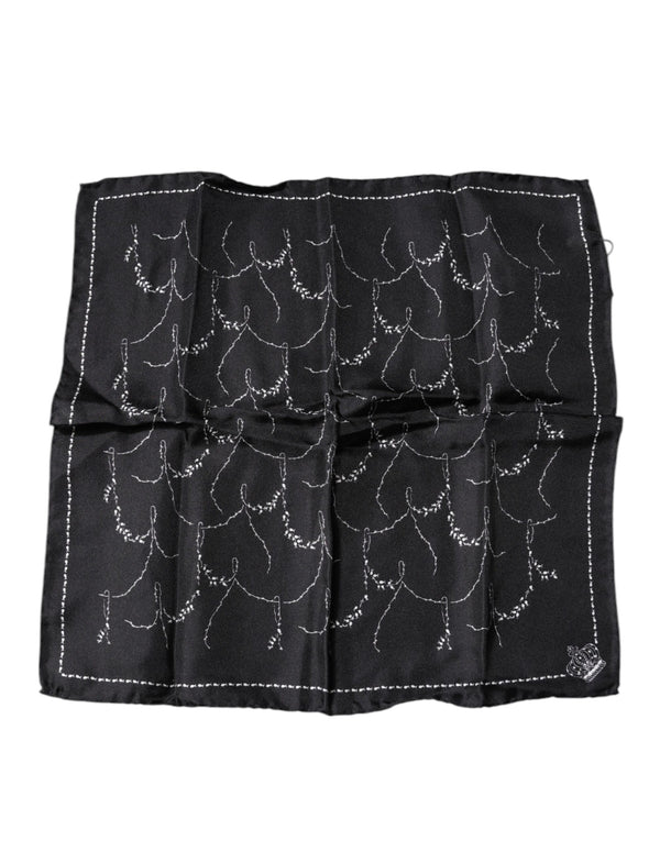 Dolce & Gabbana 100% Silk handkerchief in black