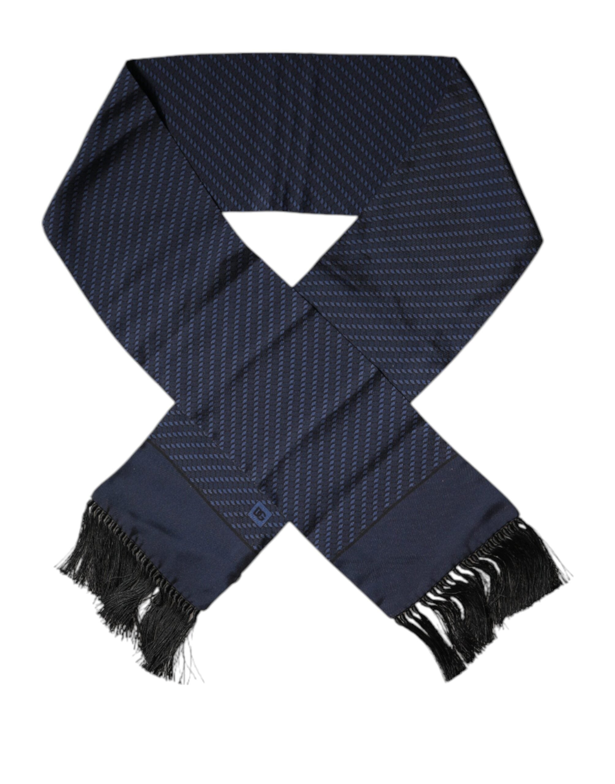 Dolce & Gabbana 100% Silk scarf in navy