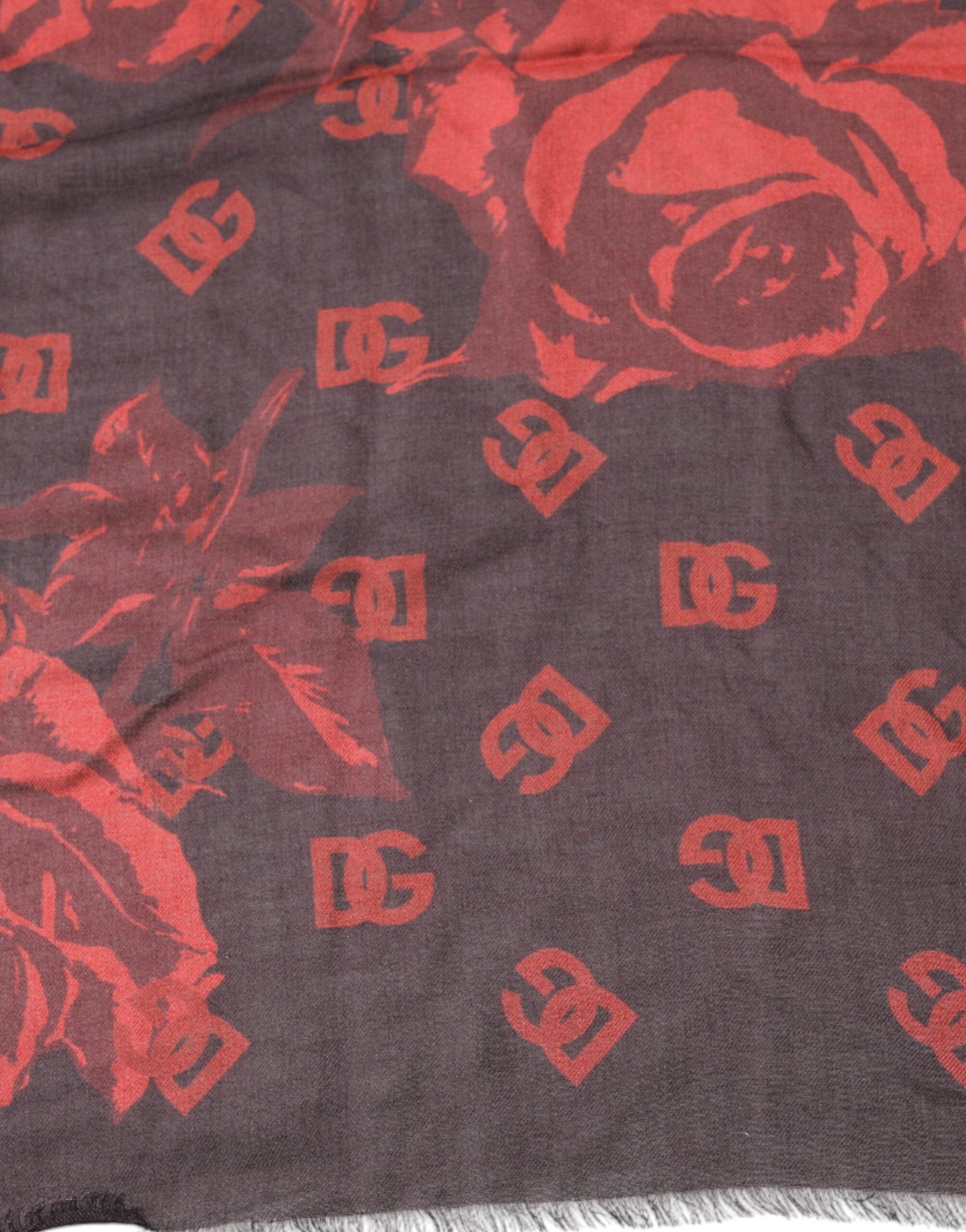 Dolce & Gabbana 75% Modal scarf in black — view 3