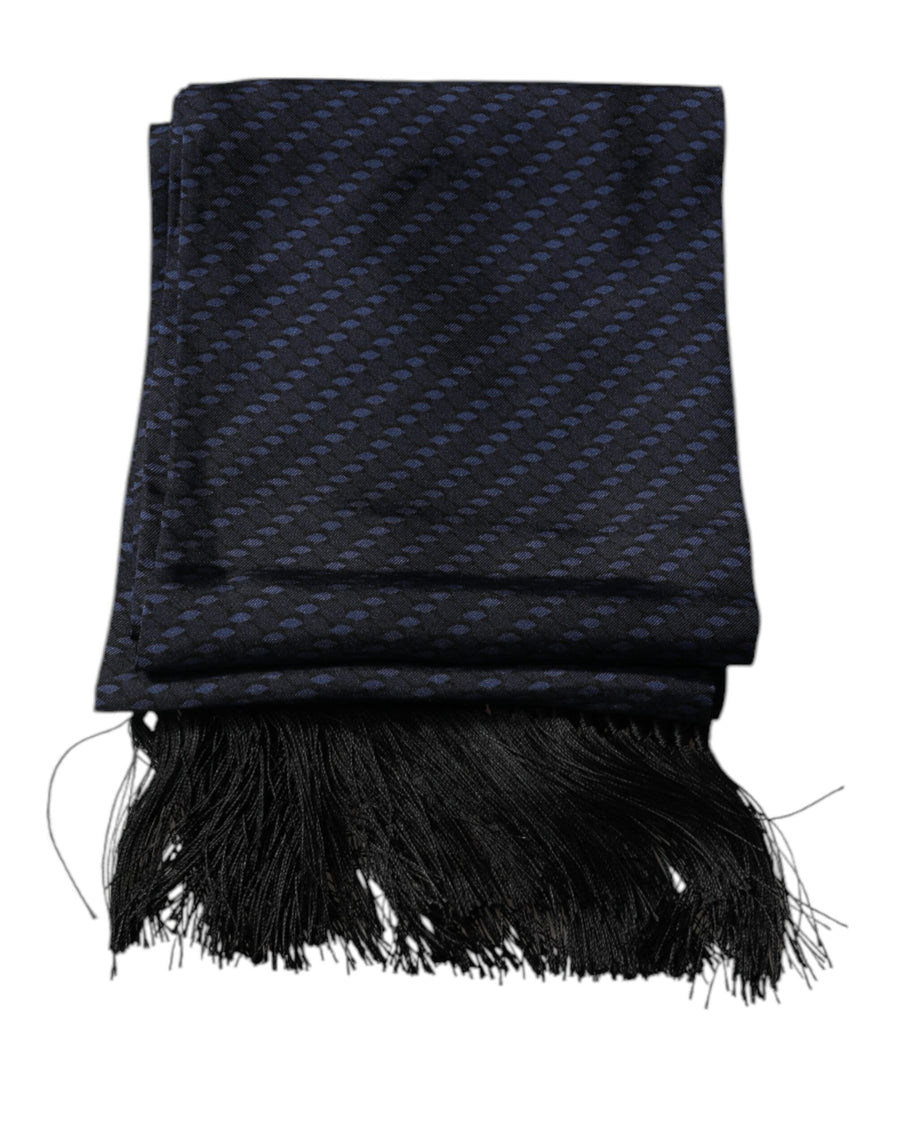 Dolce & Gabbana 100% Silk scarf in navy