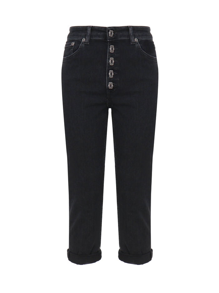 Dondup Jeans Black Blended Cotton