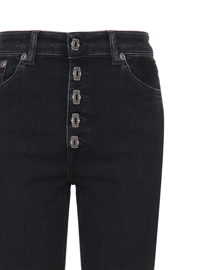 Dondup Jeans Black Blended Cotton