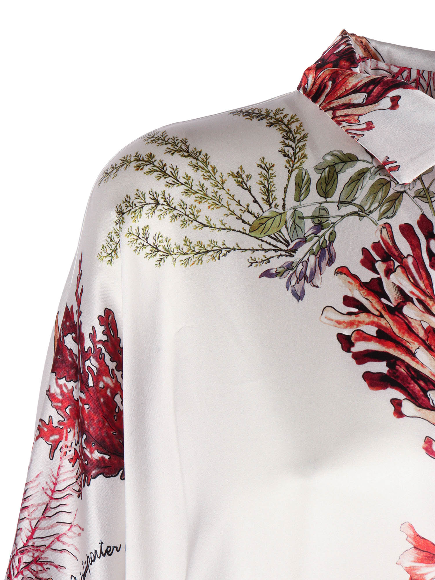 Silk Long Kaftan White Elastane Dress