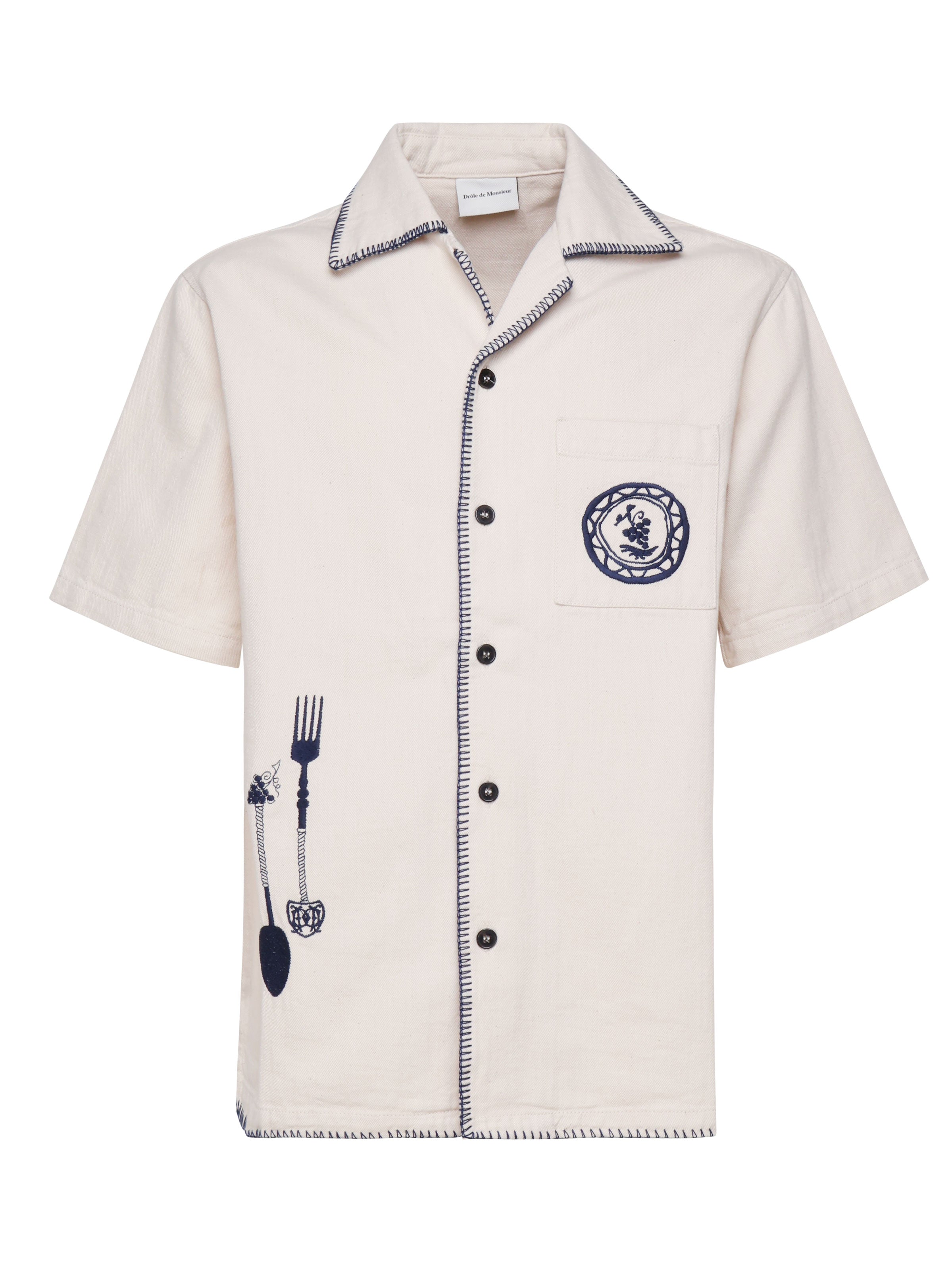 Drole De Monsieur Shirts White Main Fabric: Cotton